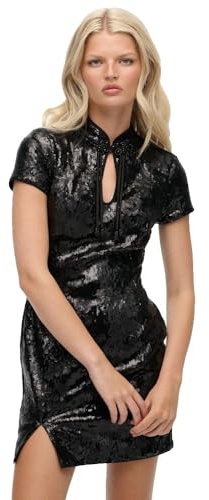 Superdry Mandarin Short Dress XL Black