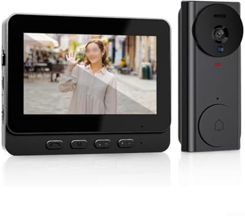 Outdoor 1080P WiFi Türklingel mit 4,3-Zoll-Bildschirm und 170-Grad-Weitwinkelobjektiv, IP65 wasserdicht für alle Wetterbedingungen