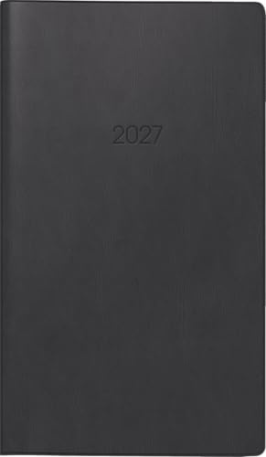 BRUNNEN Taschenkalender Mod. 746 2027 | A6, Kunststoff, schwarz