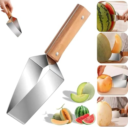 Stainless Steel Watermelon Slicer, 2026 New Triangle Watermelon Cutter,Multifunction Fruit Cutter Slicer Summer Fruit Quickly Cutting Gadget for Kitchen, Family Parties, Camping Kitchen Gadgets
