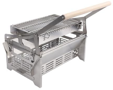 Kelawoly 360 Degree Rotating Barbecue Grill Stainless Steel