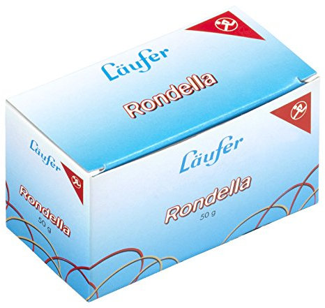 Läufer 51345 Rondella Gummibänder 130 X 10 mm, Durchmesser 85 mm, 10 mm breite Gummiringe, 50 g Schachtel, rot