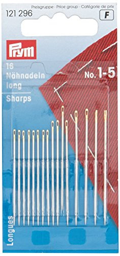 Prym Sewing Needles, Legierter Stahl, Silber, No.1-5, 16 Stück, KTE