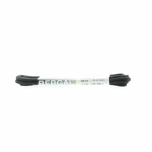 1 Paar Bergal Schnürsenkel schwarz - rund - dünn - Ø 2,5 mm (150 cm)
