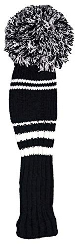 Longridge Men's Pompom Golf Kopfschutz Weiß/Schwarz,
