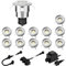 ledscom.de LED Boden-Einbauleuchte Atria für außen Aluminium warm-weiß, je 14lm, IP65, 40mm Ø 12er Set