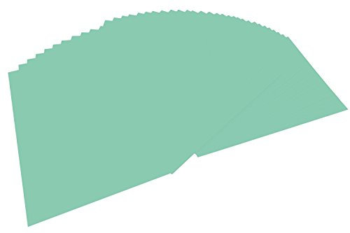 folia 614/50 25 - Fotokarton DIN A4, 300 g/qm, 50 Blatt, mint - zum Basteln und kreativen Gestalten von Karten, Fensterbildern und für Scrapbooking
