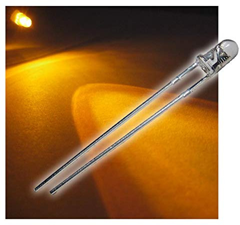 world-trading-net - 50 LEDs 3mm wasserklar gelb Typ WTN-3-5000ge, Leuchtdiode, bedrahtet, Diode leuchtend, als Bauteil