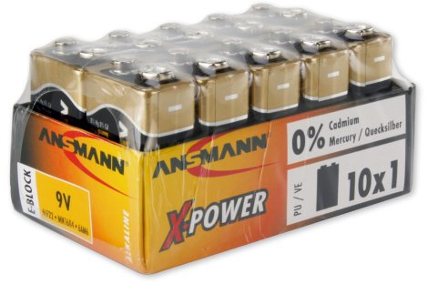 Ansmann Pile Alcaline Block 9V unité Xpower