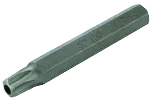 SW-Stahl 04480L50 Schraubendrehbit T50 mit Bohrung, 10mm (3/8) - 75mm | Profi Bit-Einsatz aus Chrom-Vanadium-Stahl, TR-Profil mit Stirnlochbohrung, lange Ausführung, brünierte Oberfläche