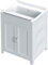 Kit lavatoio in resina antiacido, 60 x 50 cm, colore: Bianco