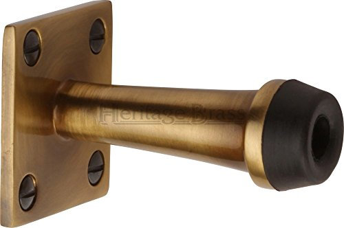 Wall Mounted Door Stop Size: 6.4 cm W, Finish: Antique Brass