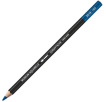 Caran D'ache Museum Aquarelle Pencil, Phthalocyanine Blue (3510.162)