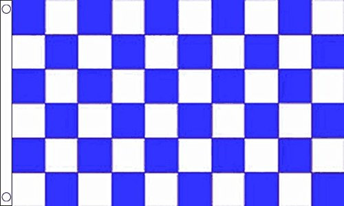 3Ft x 2Ft Flag Bandera pequeña Azul y Blanco a Cuadros
