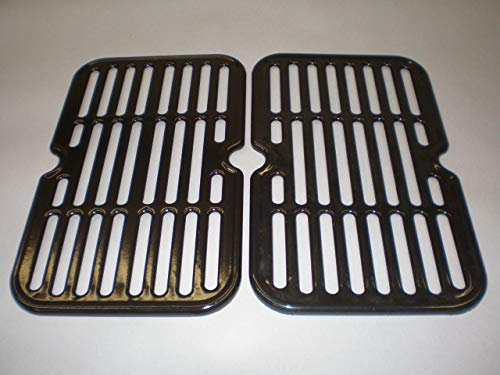 Music City Metals 59202 Stamped Porcelain Steel Cooking Grid Replacement for Gas Grill Model Brinkmann 810-9200-0, Set of 2