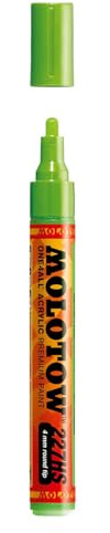 Molotow 227-HS Marker ONE4ALL, 4mm Spitze, 9,0ml, neongrün fluoreszierend