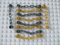 LEGO 10 Kurze (5 Glieder lang) Ketten, 5 goldene und 5 dunkelgraue