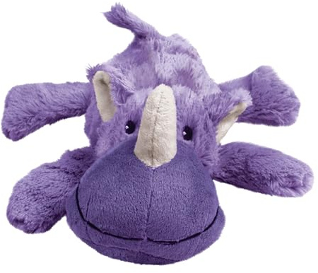 KONG - Cozie Rosie Rhino - Indoor Cuddle Squeaky Plush Dog Toy - for Small Dogs