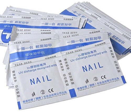 50/100/150/200pcs Gel Polish Remover Wraps Pads Foil Nail Art Cleaner Manicure w/ Acetone (50pcs)