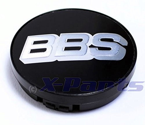 BBS ALLOY WHEEL SINGLE Centre Cap Emblem Black Chrome Silver 56 MM BB0924257 New Without Snap Ring