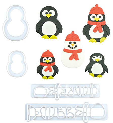 1 FMM Pinguin Ausstecher | Penguin | Kaiserpinguin | Antarktis | Vogel | Eis | Tortendeko | für Fondant und Blütenpaste