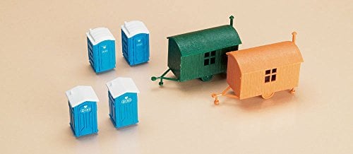 Auhagen 42641.0-Bauwagen, Mobiltoiletten, bunt