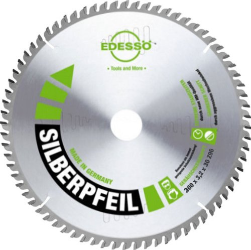 Edessö 46725030 HM-Kreissägeblatt Präzision-Silberpfeil 2 KNL HW 250x3,2/2,2x30 Z=80 W40, silber/grün