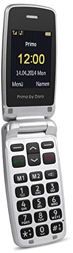 Primo 405 by Doro grau GSM Mobiltelefon (0,3 MP-Kamera, Bluetooth, Taschenlampe)