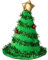 Boland 13406 - Hut Weihnachtsbaum für Damen und Herren, Hat Christmas Tree, Weihnachtsfeier, grüner Filzhut mit goldenem Stern und Girlanden Dekoration, Weihnachten, Karneval, Mottoparty, Dekoration