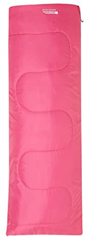 Mountain Warehouse Basecamp 200 Camping-Minischlafsack - 160 x 65 cm, pflegeleichtes Camping-Kinderschlafsack leicht zu verstauendes Reisebett, isoliert- Gut für Kinder leuchtendes Pink Einheitsgröße