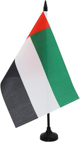 AZ FLAG - Tischflagge Vereinigte Arabische Emirate - 21x14 cm - Vereinigte Arabische Emirate Tischfahne 14 x 21 Cm - Flaggen