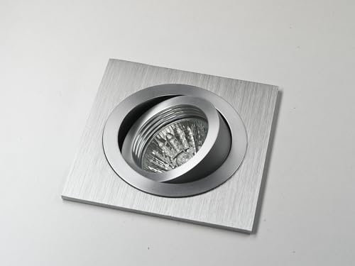 Kamilux 5Watt ~ 50Watt Helligkeit HIGH Power LED Einbaustrahler/Spot Kanto eckig/quadratisch inkl.GU10 Fassung 230V und Power LED 5Watt Leuchtmittel in warmweiss