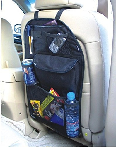 Kabalo Black Universal Car Organiser with 7 Compartments, Drinks & Umbrella Holder, Height 55cm x Width 36cm