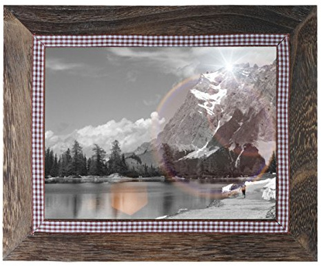 Bilderrahmen T247, Fotorahmen Wand-Rahmen, 19x24cm Shabby-Look Landhaus - braun