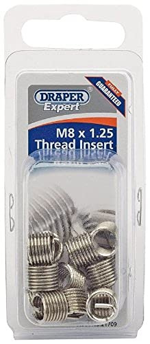 Draper 21709 Expert Metric Thread Insert, Refill Pack, M8 x 1.25, Pack of 12