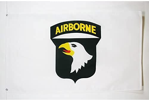 AZ FLAG - Drapeau USA Airborne blanc avec aigle - 150x90 cm - Drapeau 100% Polyester Avec Oeillets Métalliques Intégrés - Pavillon 110 g