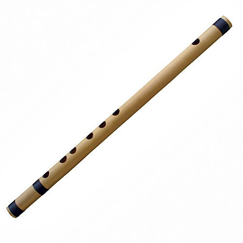 Bansurî Flûte traversière Musiciens débutants et professionnels Bambou Gamme de mi Instrument musical en bois 38 cm