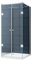 U Form Duschkabine Dusche Benito 100 x 100 x 195cm / 8 mm/ohne Duschtasse
