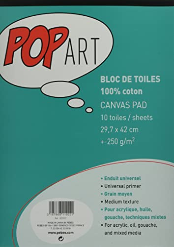 Block of 10 Cotton Canvas for Painting - A3