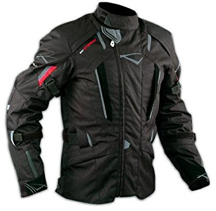 Giacca Touring Moto Cordura Protezioni CE Sfoderabile Impermeabile Nero 3XL
