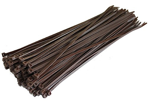 100 Stück X 4,8 Mm, Braun, Hochwertige Kabelbinder Aus Nylon, In Verschiedenen Breiten (4.8mmX300mm)