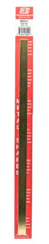 K&S Engineering Brass Strips 12-Inch, .032 X 1/2, Carded