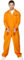 Smiffys Escaped Prisoner Costume, Orange, M - Size 38 inches-40 inches
