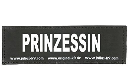Julius-K9 162LR-G-33721 Klettaufschrift, PRINZESSIN, schwarz