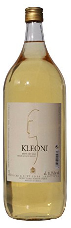 Kleoni Weißwein trocken Lafkiotis 2 L Flasche - griechischer weißer Wein Weiß Griechenland
