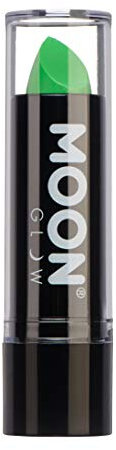 Moon Glow Neon UV-Lippenstift, leuchtender neonfarbener Lippenstift, leuchtet unter UV-Strahlung (Intensives Grün, 1 Stück)