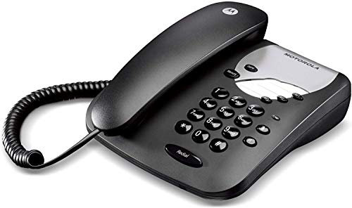 Motorola Voice CT1 Schnurgebundenes Telefon, Schnurgebundene Anrufe, Nahtlose Verbindungen, Stummschaltung, Schwarz