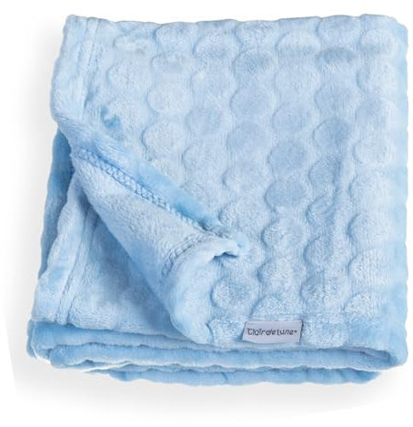 Clair de Lune Marshmallow Soft Baby Pram Blanket 90 x 70 cm (Blue)