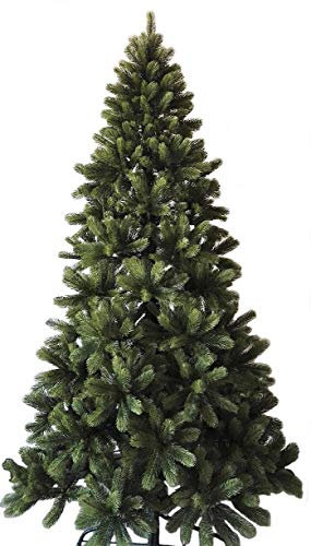 Best Artificial Slim Premium 8ft / 240cm Hinged Real Feel Christmas Tree with 1450 FULL PE Tips for Indoor Xmas
