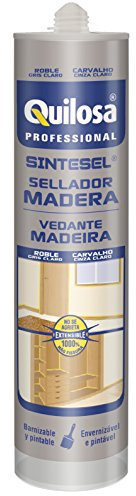 Quilosa Sintesel - Sellador en base acuosa para juntas de madera, color gris claro